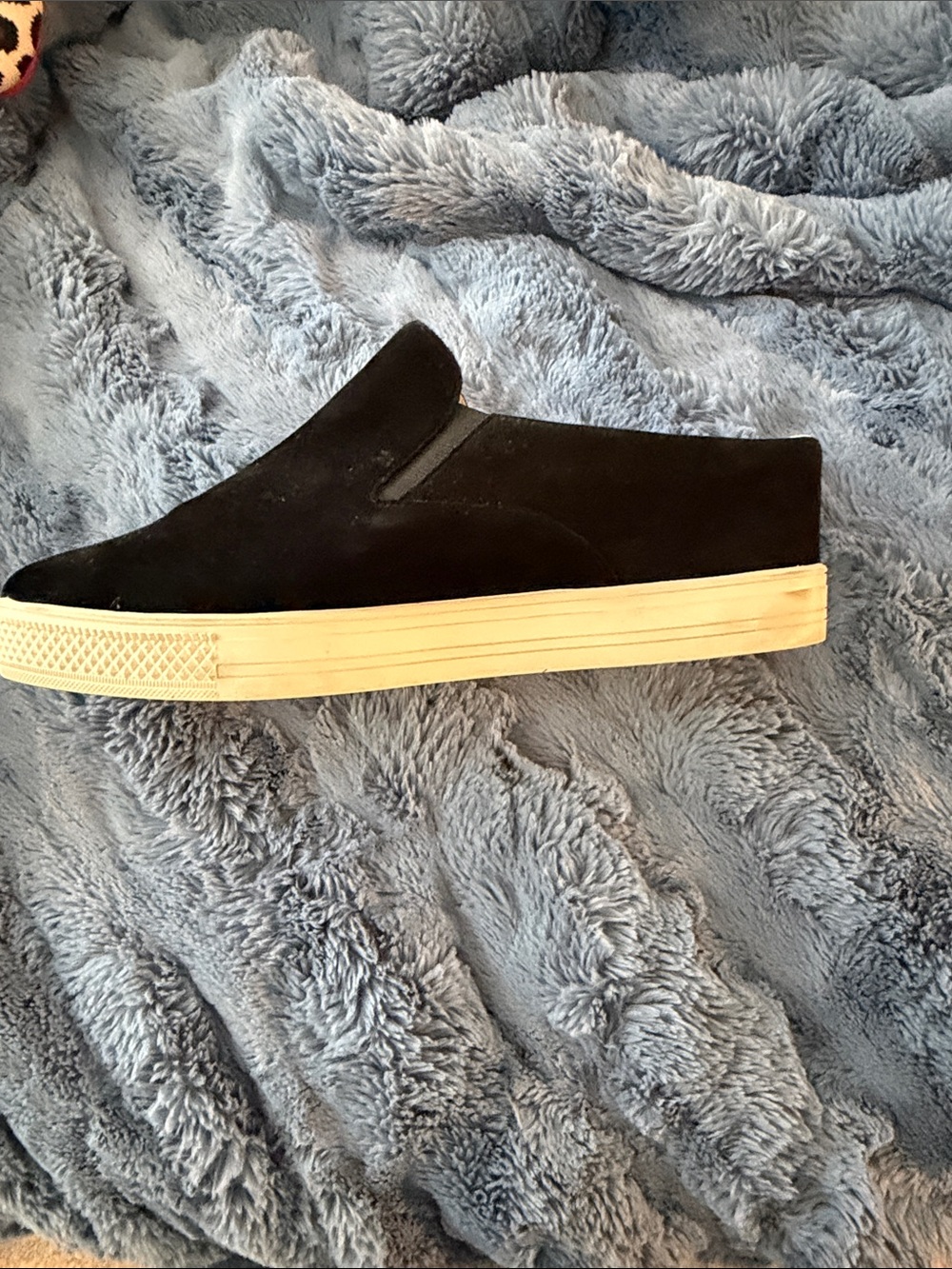 Caslon Black Suede Mule with white sole - Picture 3 of 6